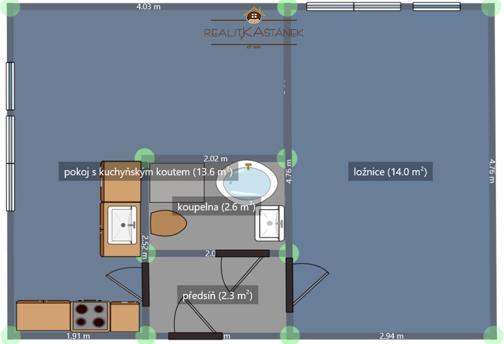 03 2+kk Letná, Liberec