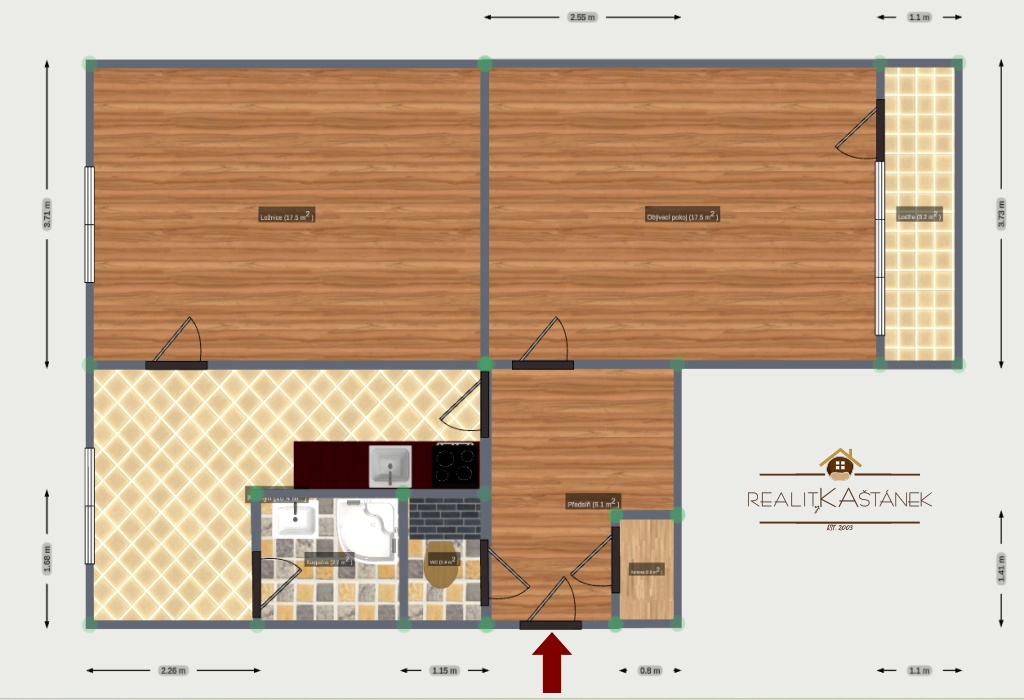03 PLÁNEK 2+1 Vnitřní